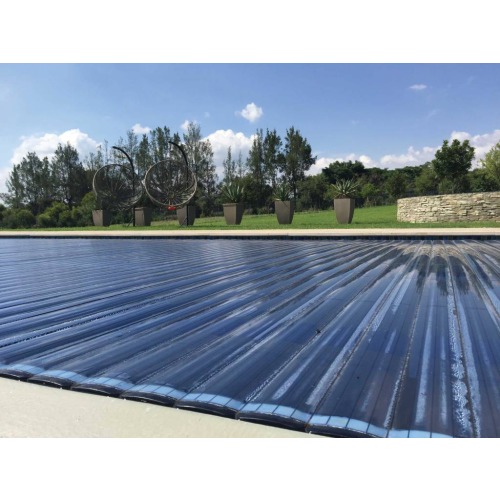 Motorlu Sert Plastik Havuz Örtüsü (İthal, 24 V Motor, Teras Üstü Montaj)