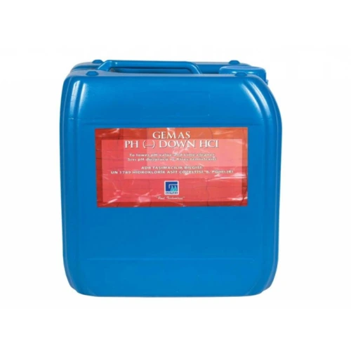 pH Down HCl Sıvı pH Düşürücü ve Kireç Temizleyici (%30 Hidroklorik Asit) 35 KG