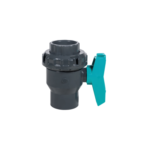 Tek Rakorlu UPVC Küresel Su Vanası (Ø63 mm Yapıştırmalı + Rakorlu, ND 16)